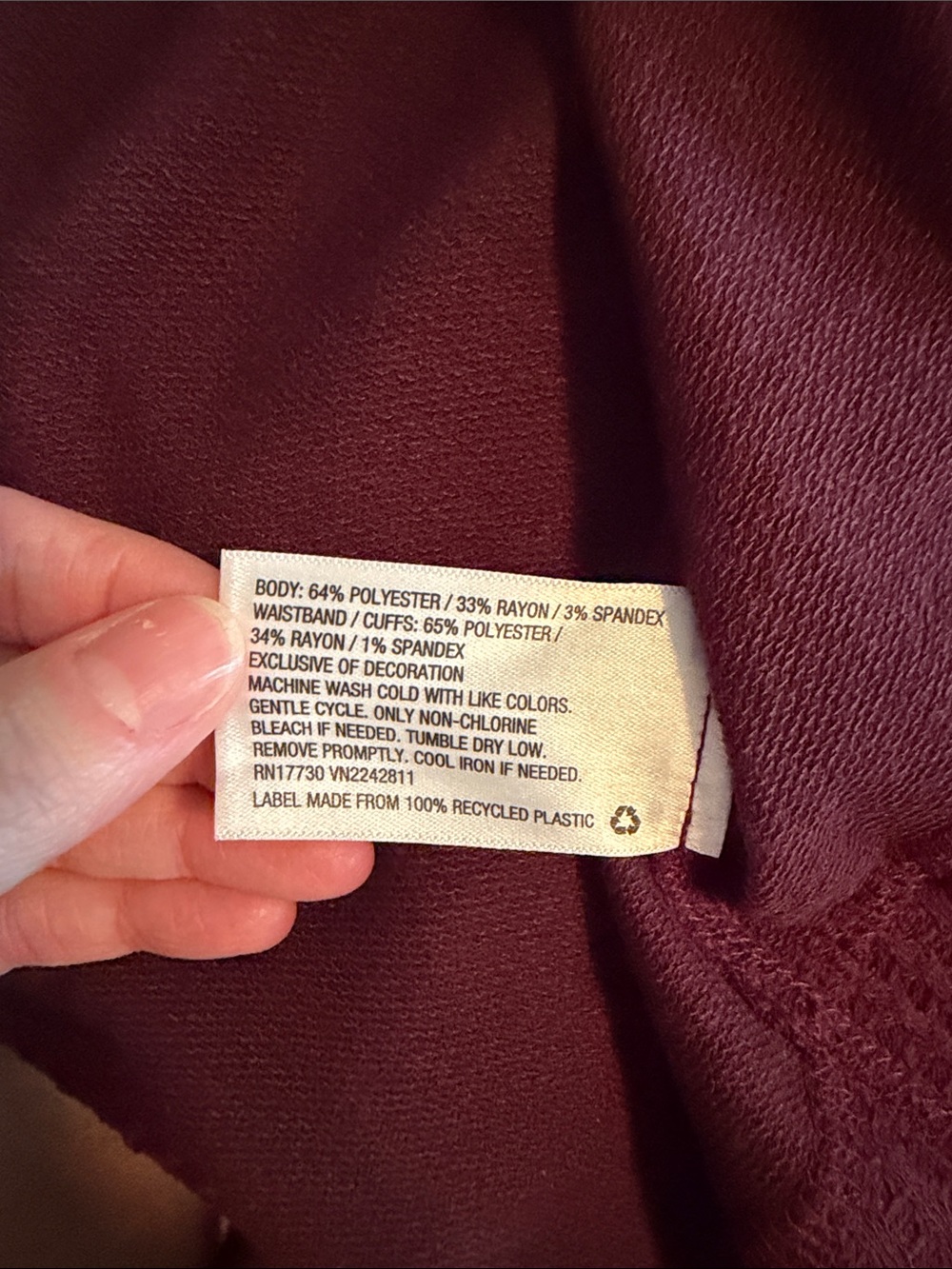 Knox Rose Burgundy Lace-Shoulder Long Sleeve Pullover - Picture 7 of 7